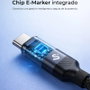 Subblim Cable PowerMag LED 100W USB-C a USB-C, 2m, Negro